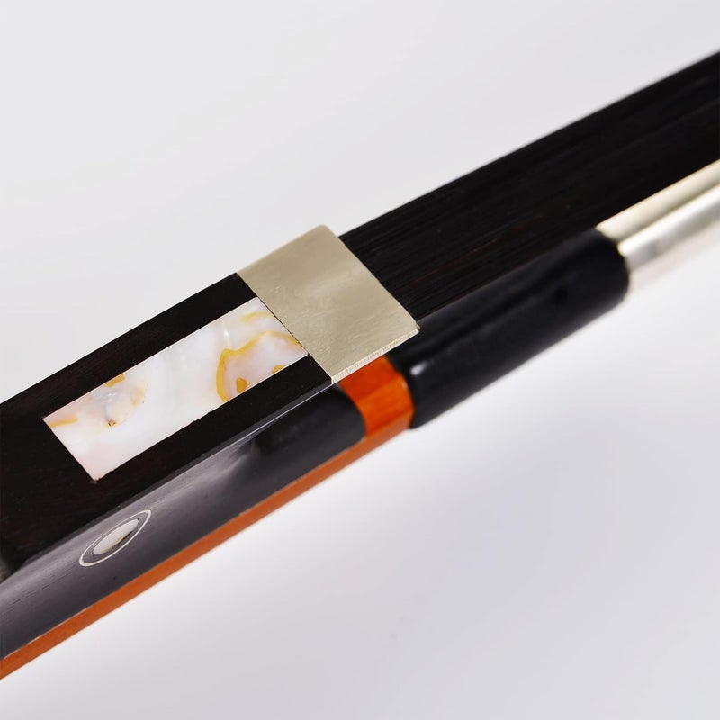 WinsterBow Brazilwood Ebony 1/8 Violin Bow with Natural Horsehair (Black Horse Hair Violin Bow 1/8) - Image 4